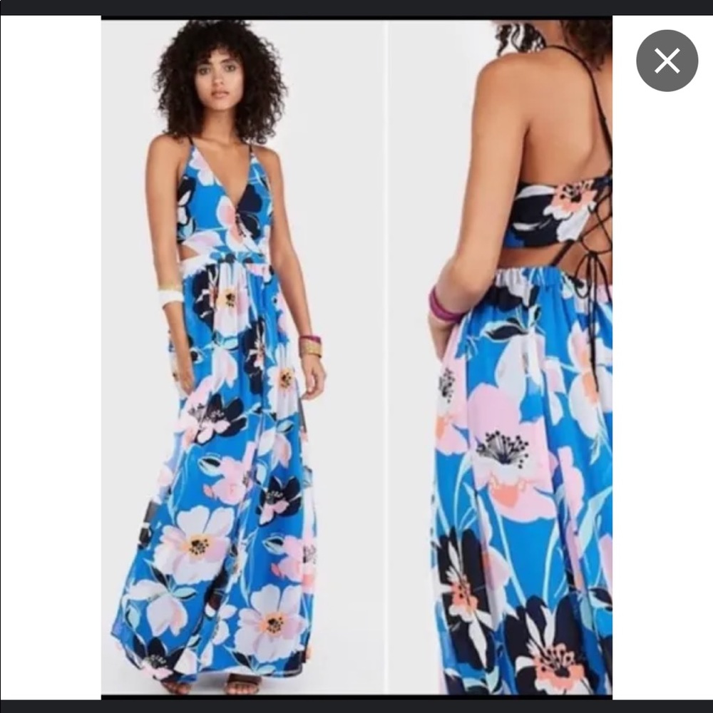 Gorgeous NWT size XL dress. From Express. Side cut outs. Vibrant colors.
